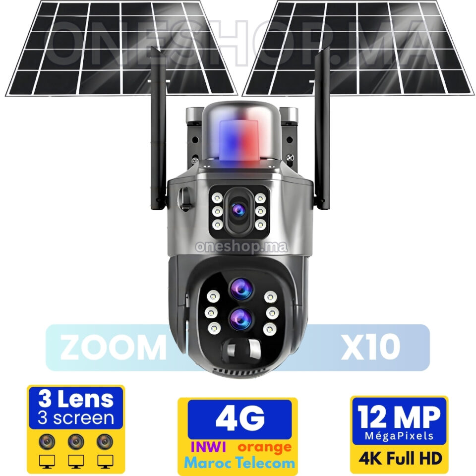 12MP كاميرا بالطاقة الشمسية (V2025) ZOOM X10
